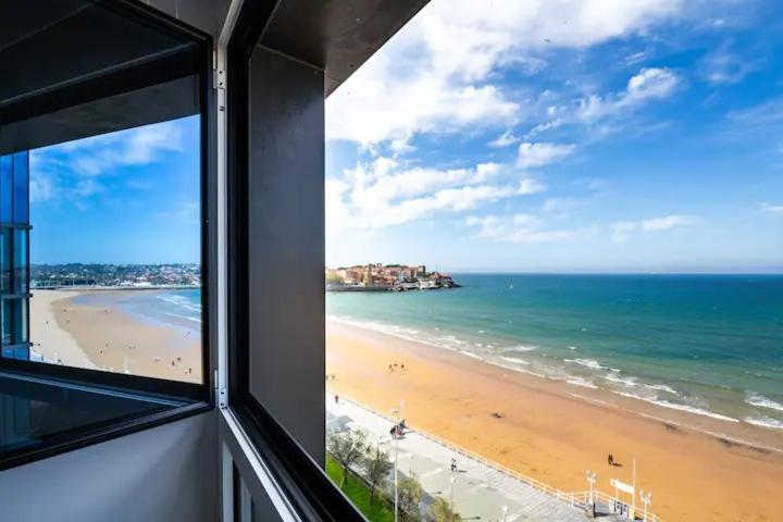 Apartamento Ezcurdia 22 Playa de San Lorenzo primera línea Gijón Exterior foto